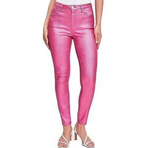 YMI COLLECTIONS Metallic Longleg Pants (Hot Pink) 2X